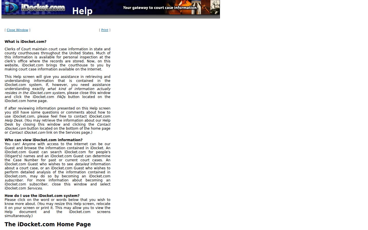 San Augustine County warrant search fields, iDocket help page