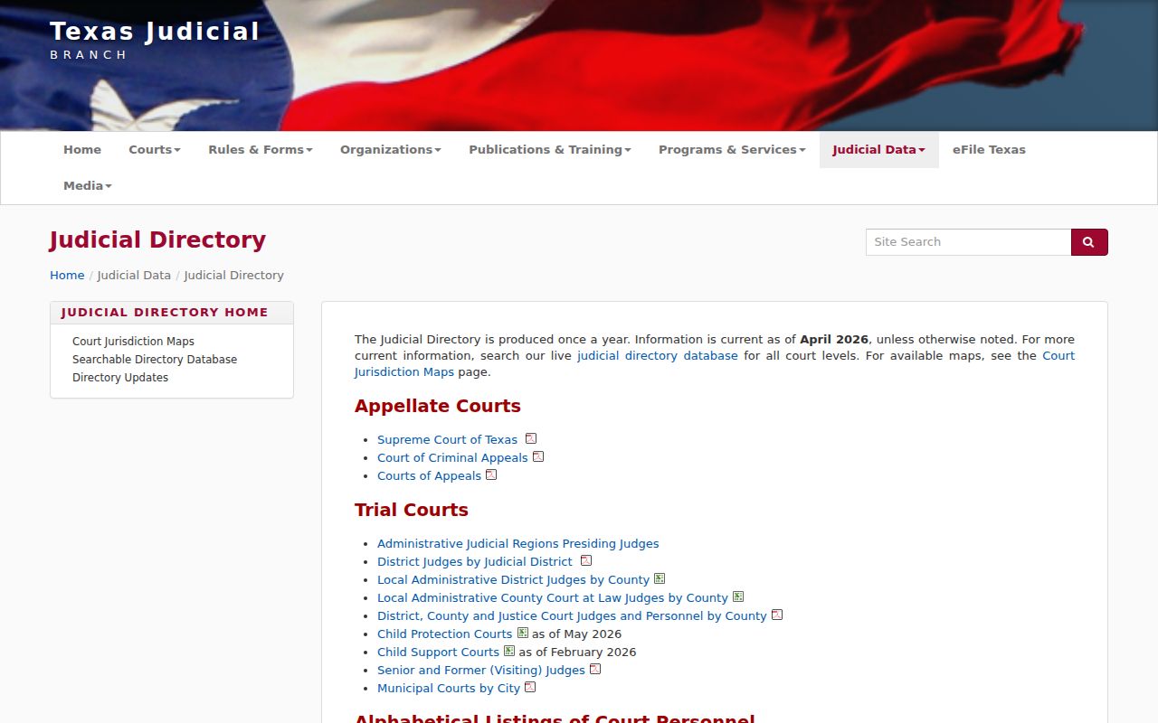San Augustine County warrant records, Texas judicial directory and court levels